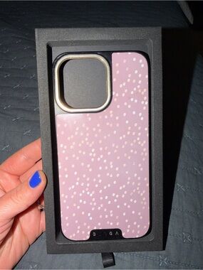 Blush Purple Dot Protective Phone Case by BURGA IPhone 15 pro max